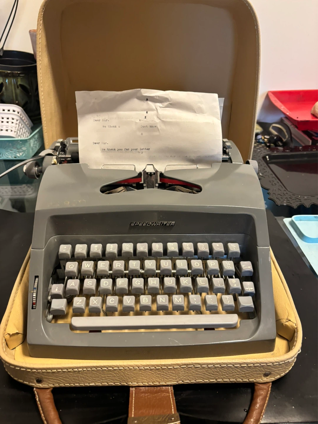 Speedwriter Collegian Typewriter with Case