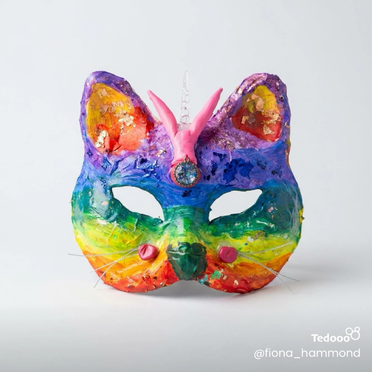 Rainbow Cat Unicorn Mask - photo 2