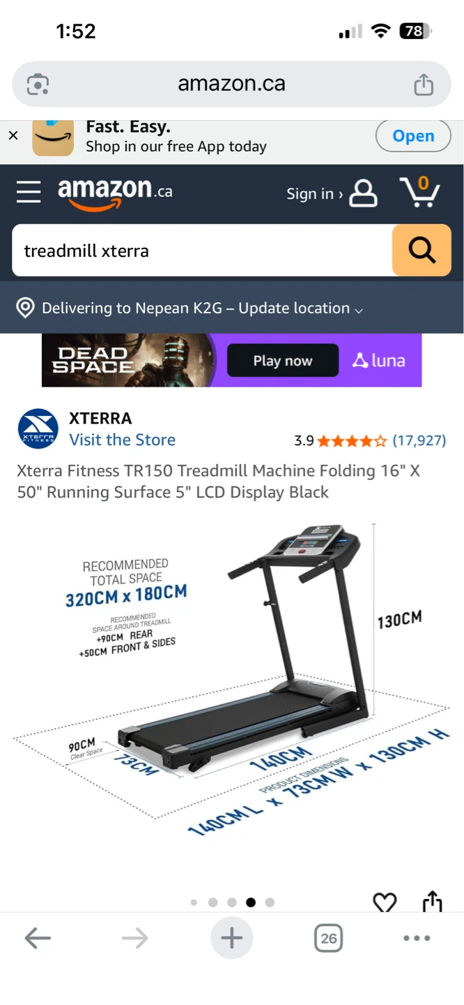XTERRA TR150 Folding Treadmill - photo 2
