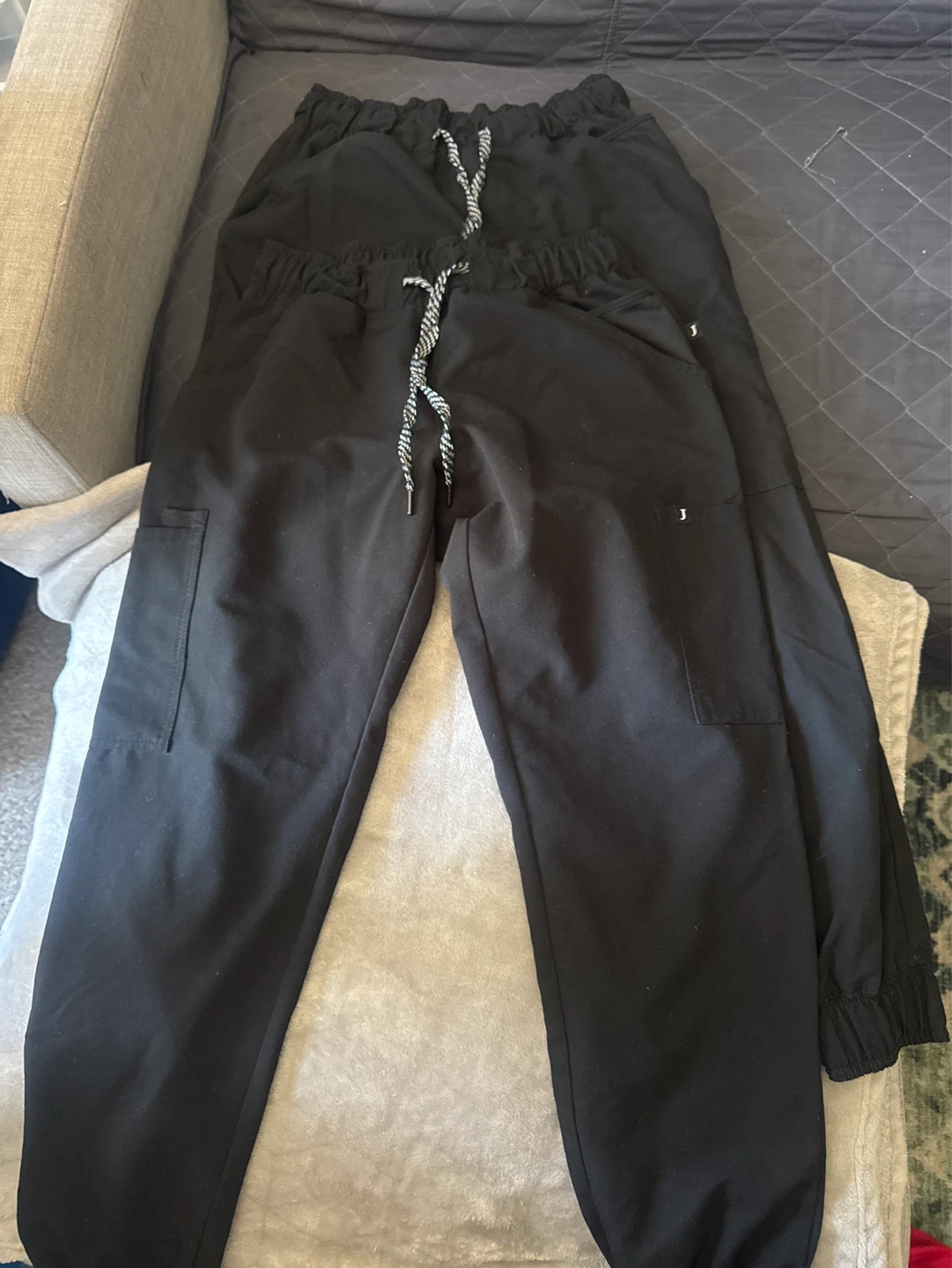 Black Jogger Pants with Drawstring