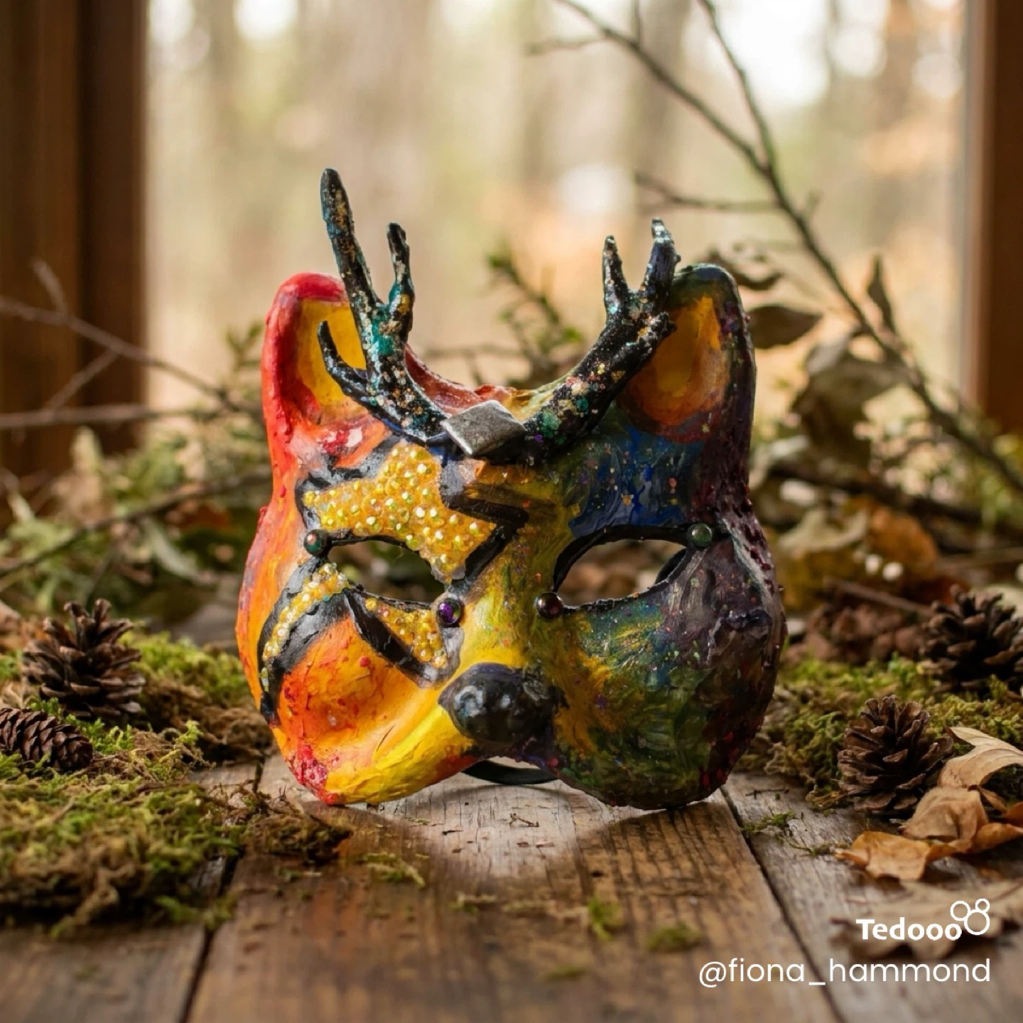 Handmade Foxy Masquerade Mask