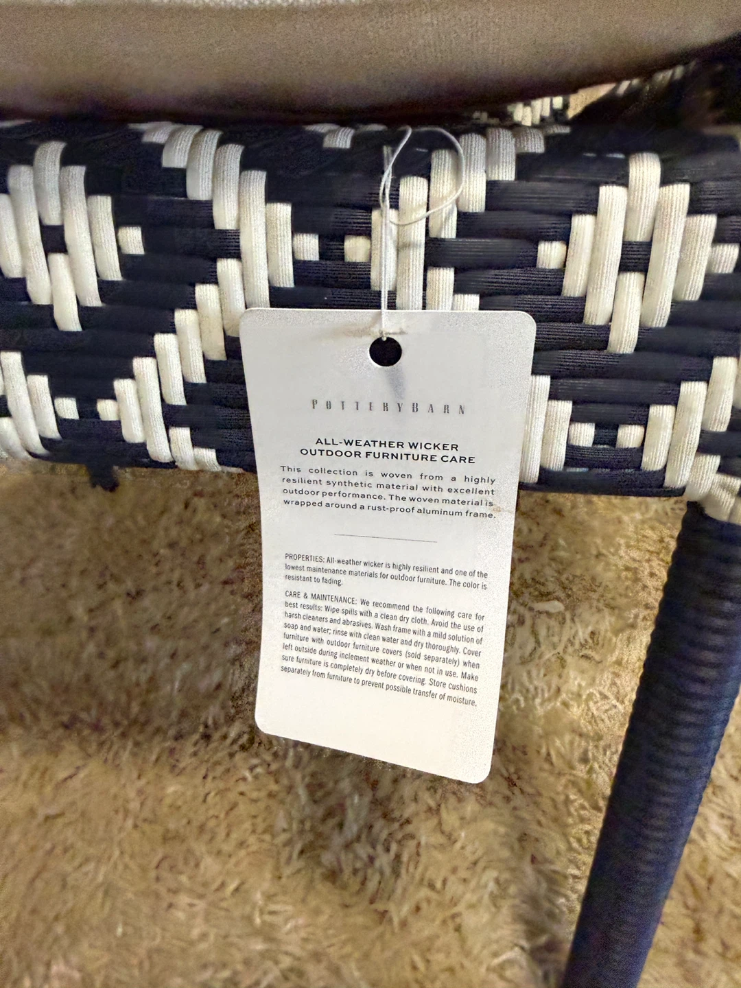 2 NEW Pottery Barn All-Weather Wicker Outdoor Chairs (Set of 2) - photo 5