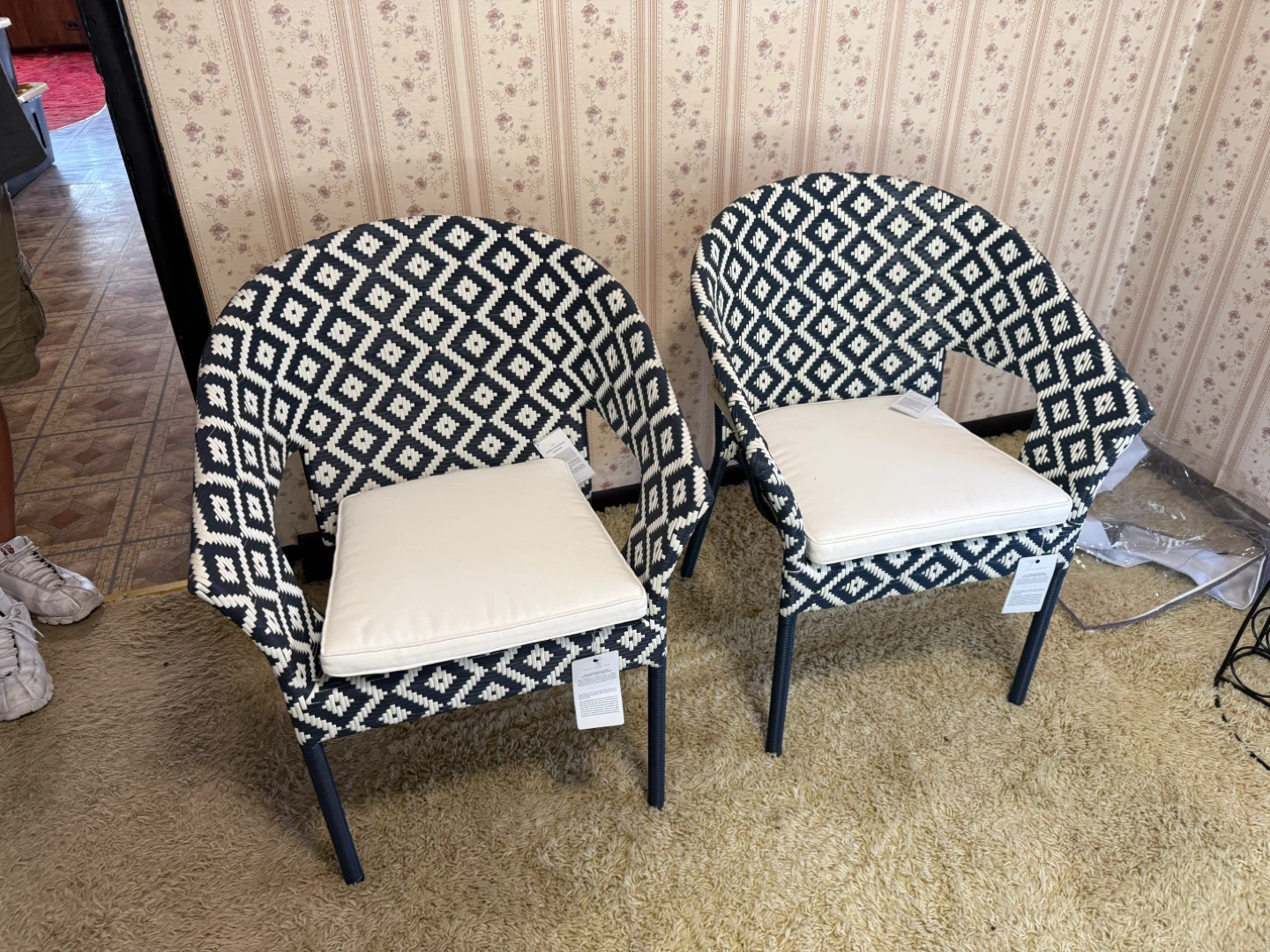 2 NEW Pottery Barn All-Weather Wicker Outdoor Chairs (Set of 2)