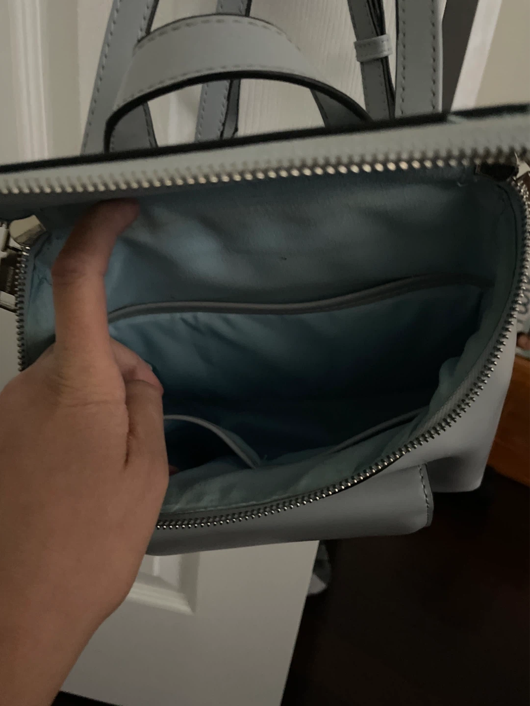 Small light blue backpack purse - photo 4