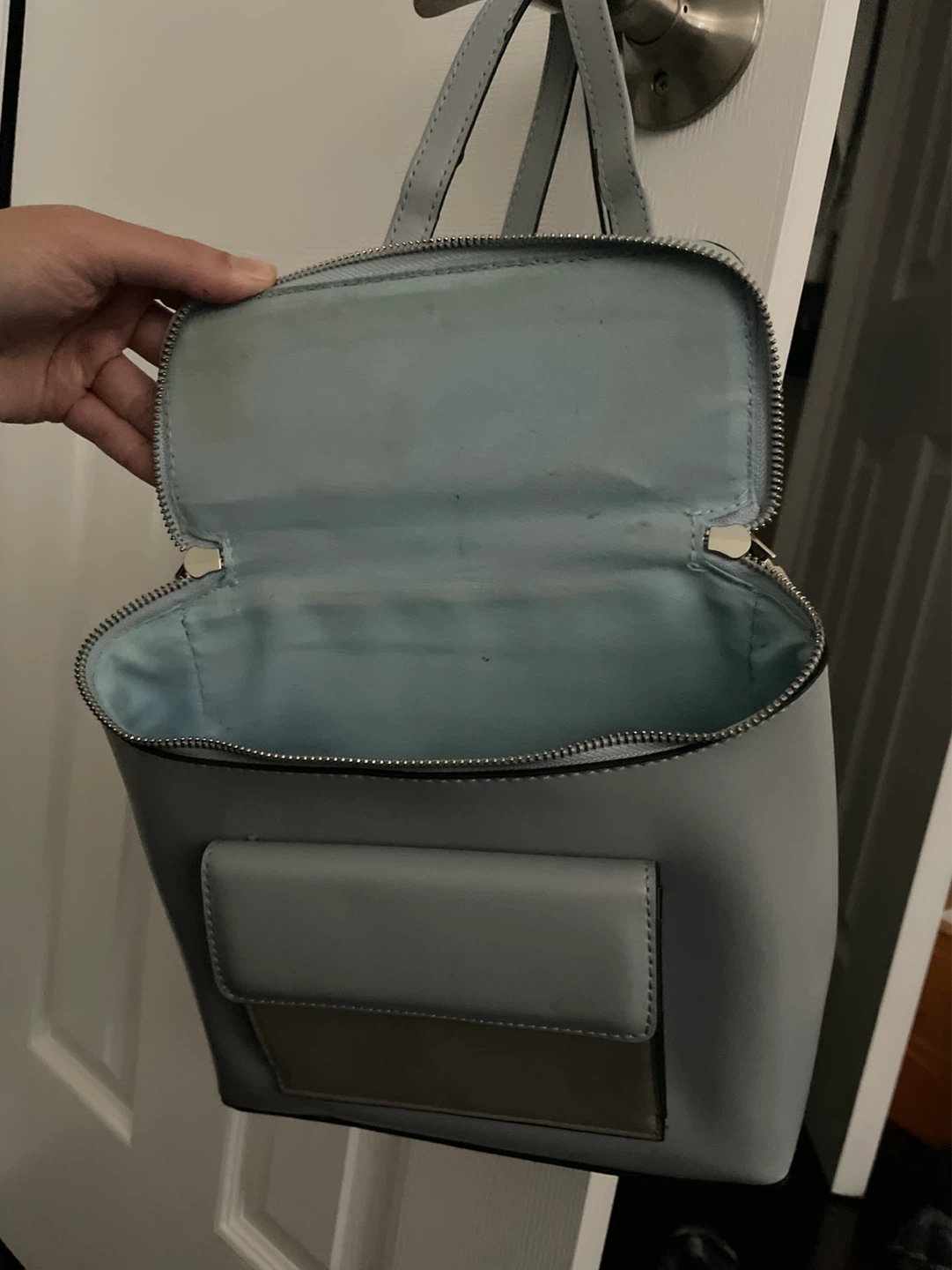 Small light blue backpack purse - photo 3