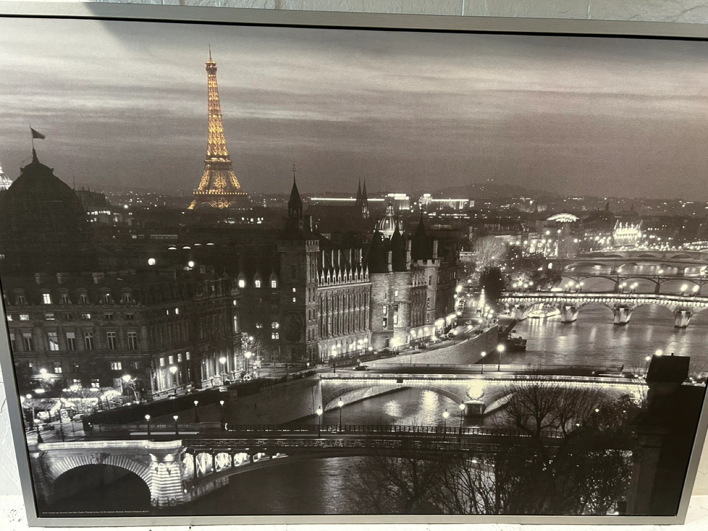 Parisian Night Landscape Framed Wall Art
