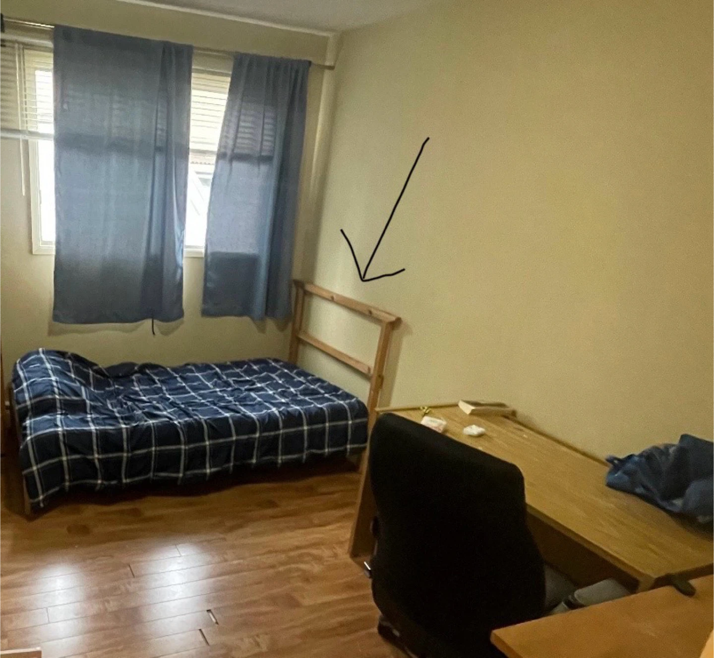 Wooden Bed Frame & Table