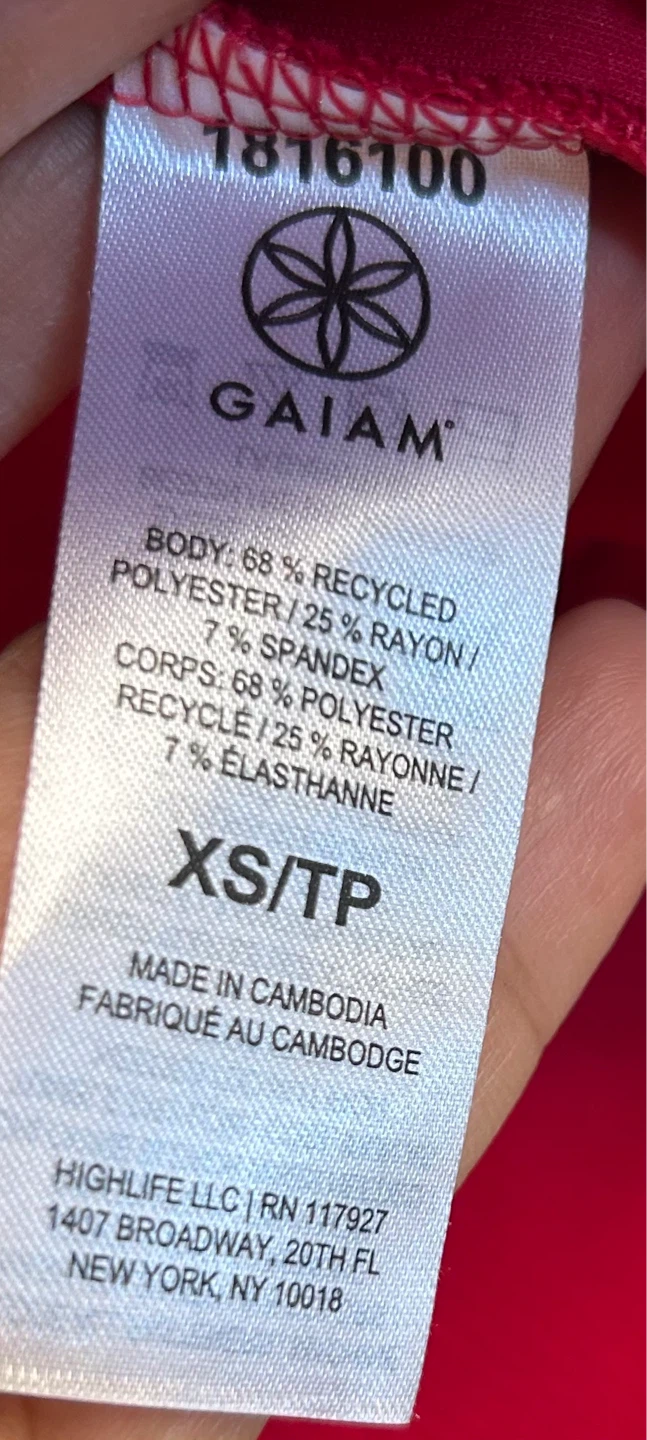 Gaiam Red Quarter Zip Pullover XS/TP - photo 5