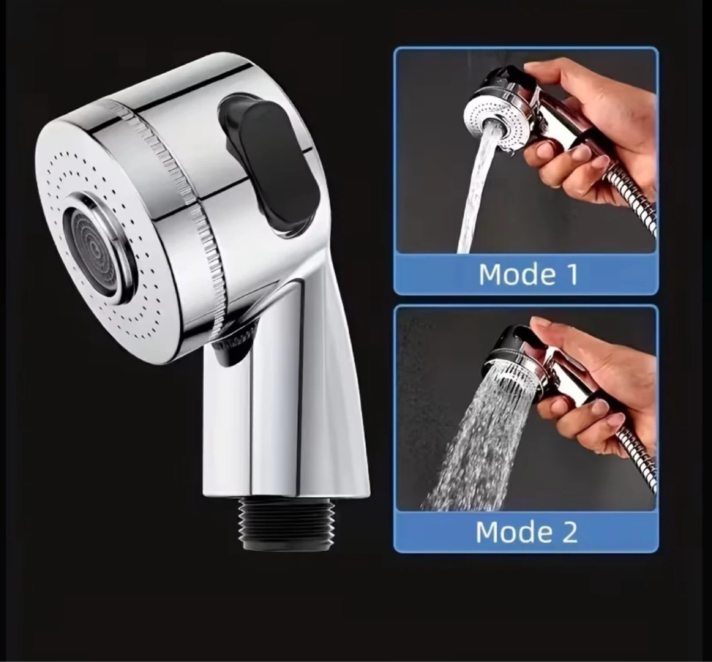 Chrome Faucet Sprayer Set with Hose and Holder - photo 4