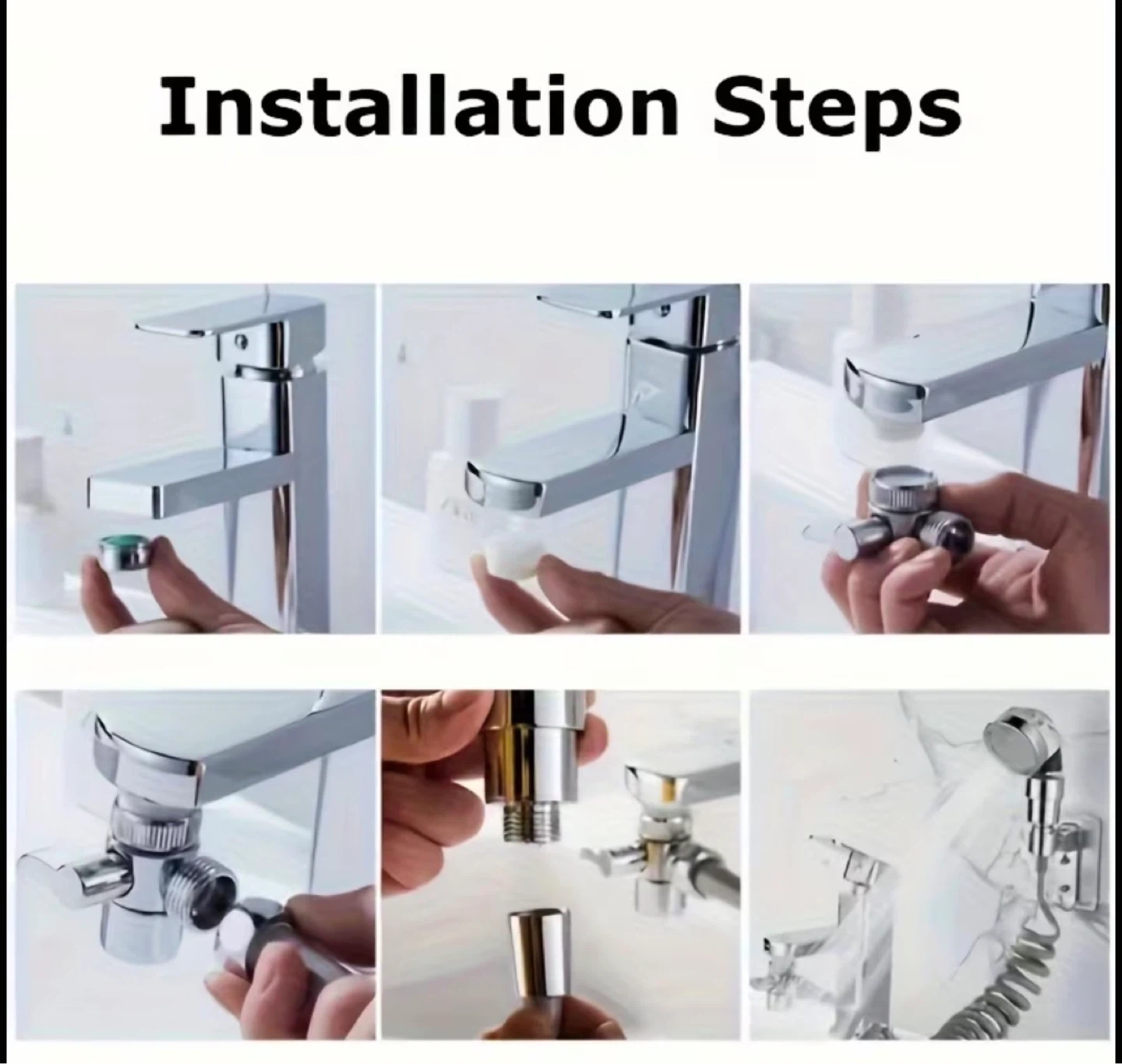 Chrome Faucet Sprayer Set with Hose and Holder - photo 5