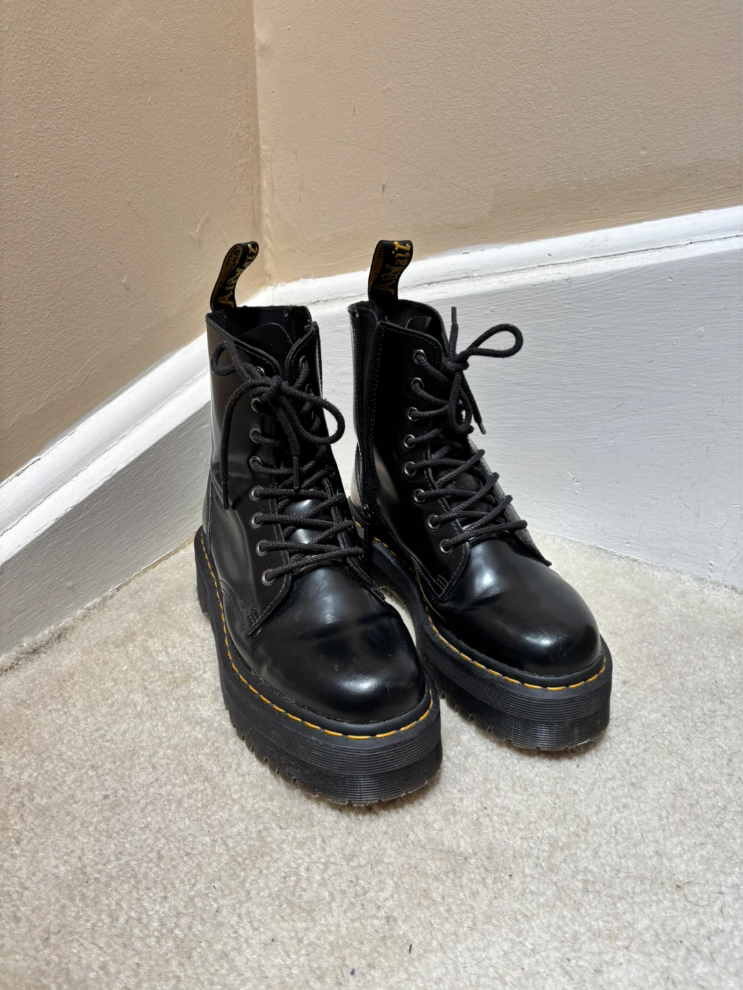 Dr. Martens Black Platform Boots (Women 8) - photo 3