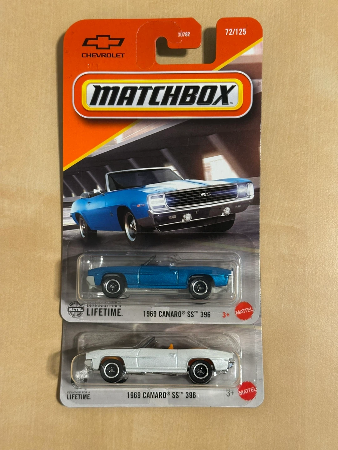 Matchbox 1969 Camaro SS 396 Die-Cast Cars (x2)