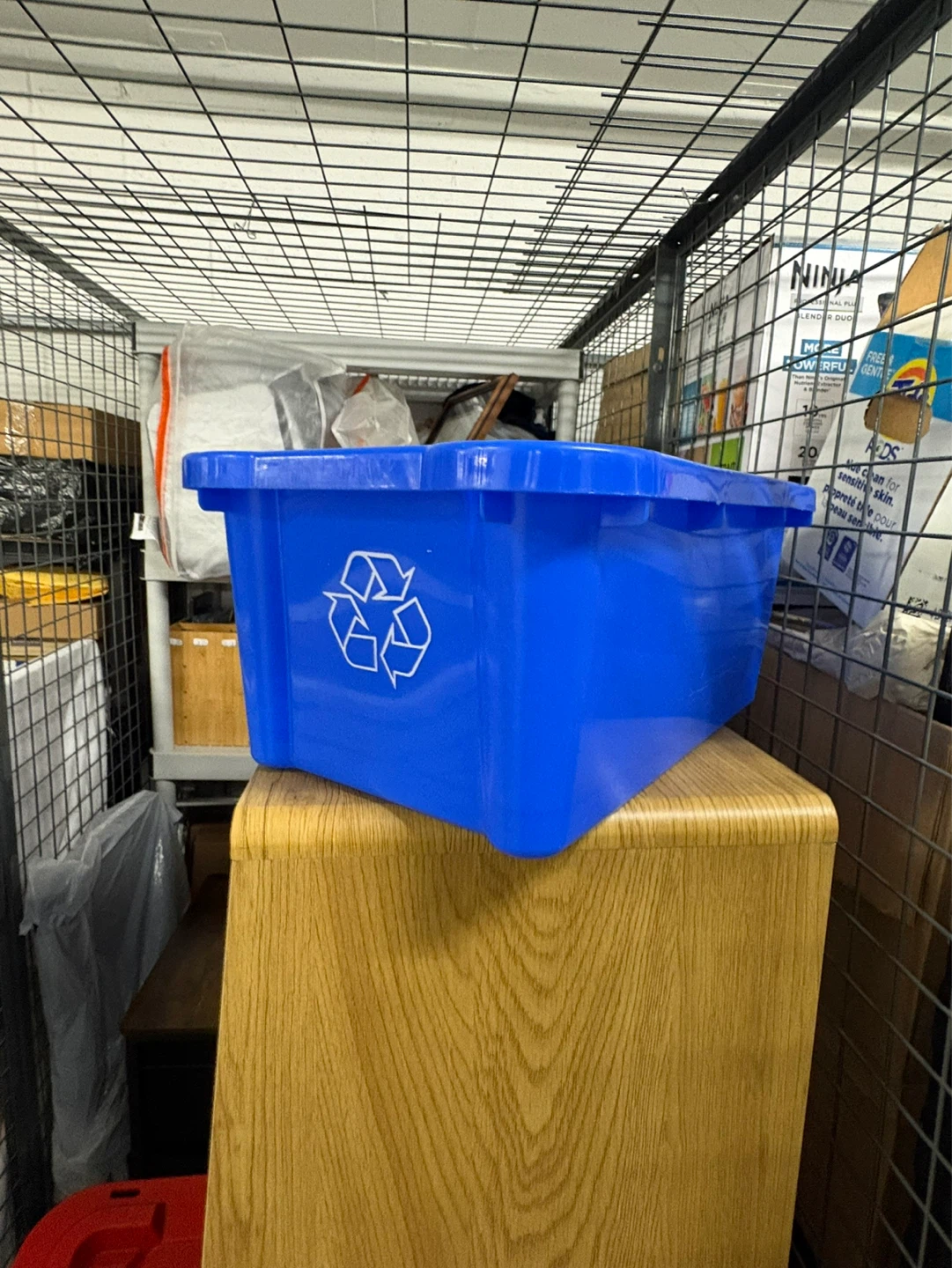 Blue Recycling Bin
