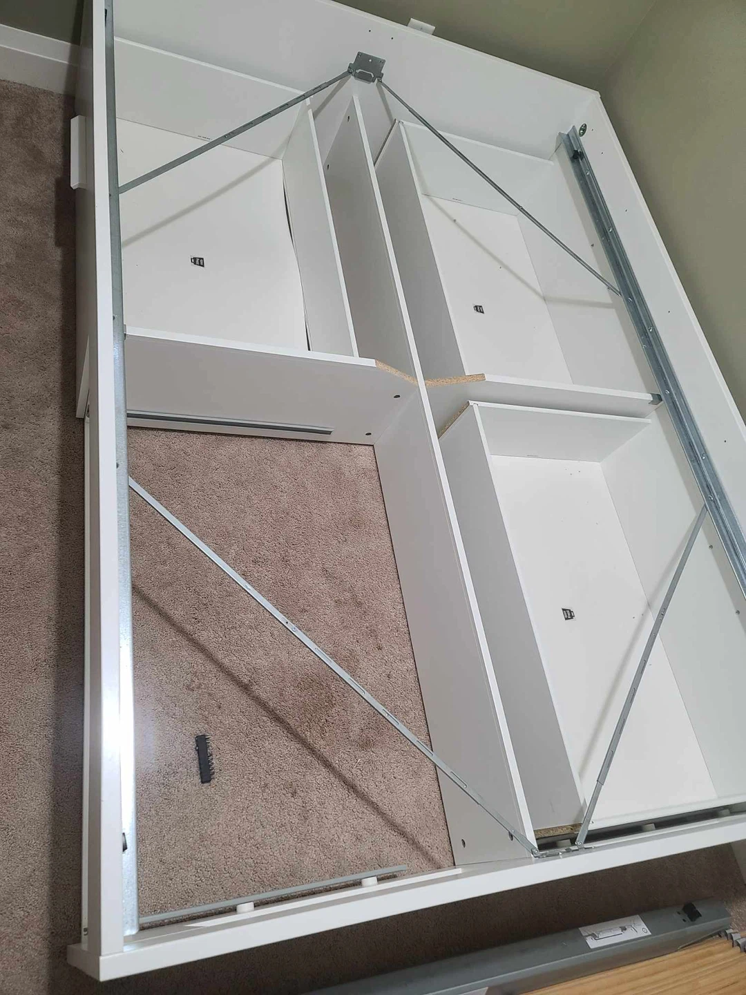 White Bed Frame with Storage Drawers