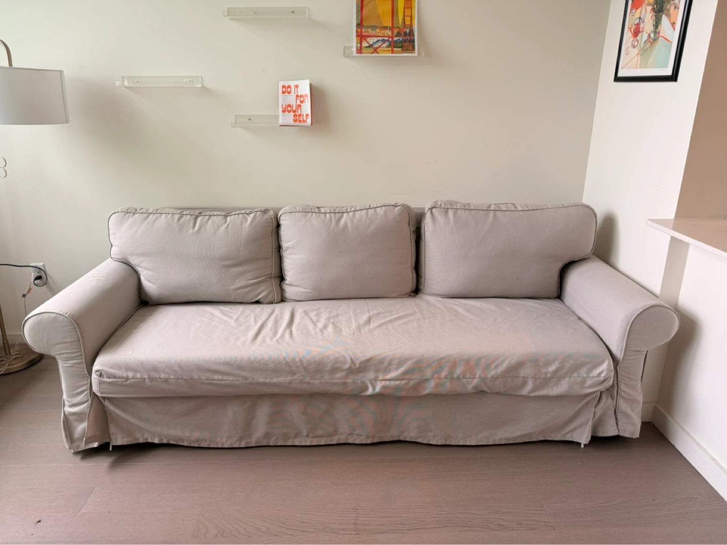 Ikea Light Beige Sofa Bed - photo 2