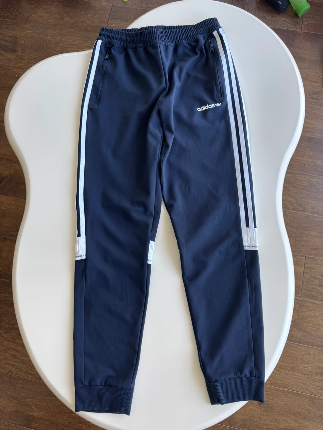 Adidas Navy Track Pants - Size S
