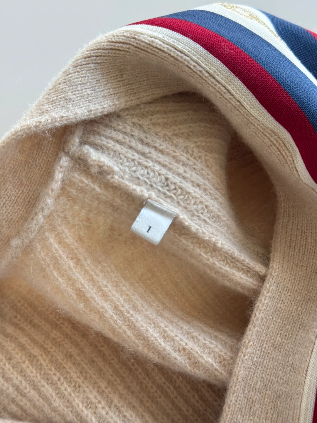 Sandro Paris Beige V-Neck Sweater - Size 1 - photo 4