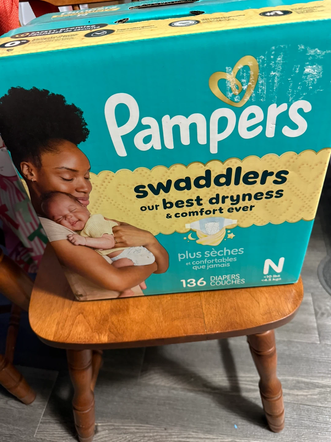 Pampers Swaddlers Size N Diapers - 136 Count