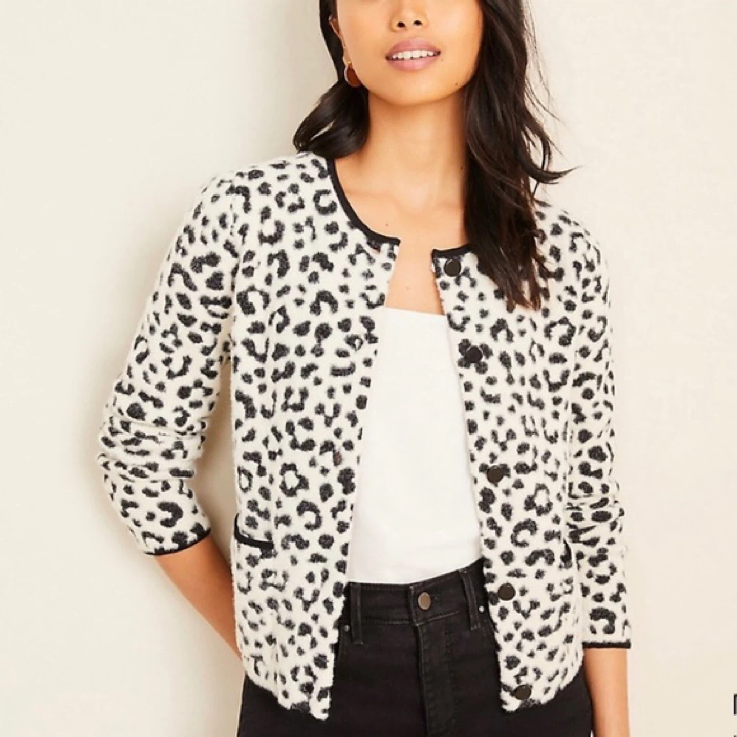 Ann Taylor Leopard Print Cardigan Sweater Size S - photo 4