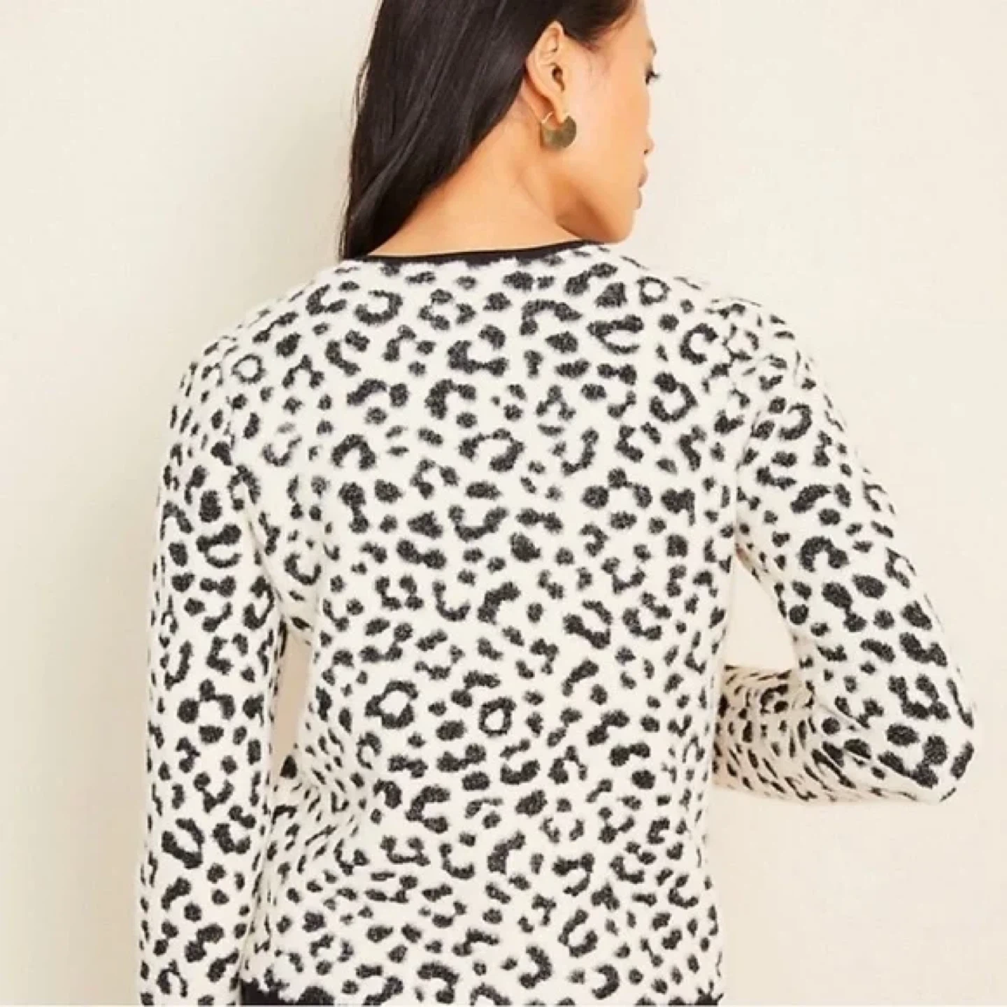 Ann Taylor Leopard Print Cardigan Sweater Size S - photo 5