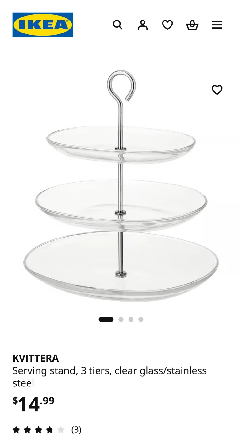 3-Tier Glass Serving Stand - photo 5