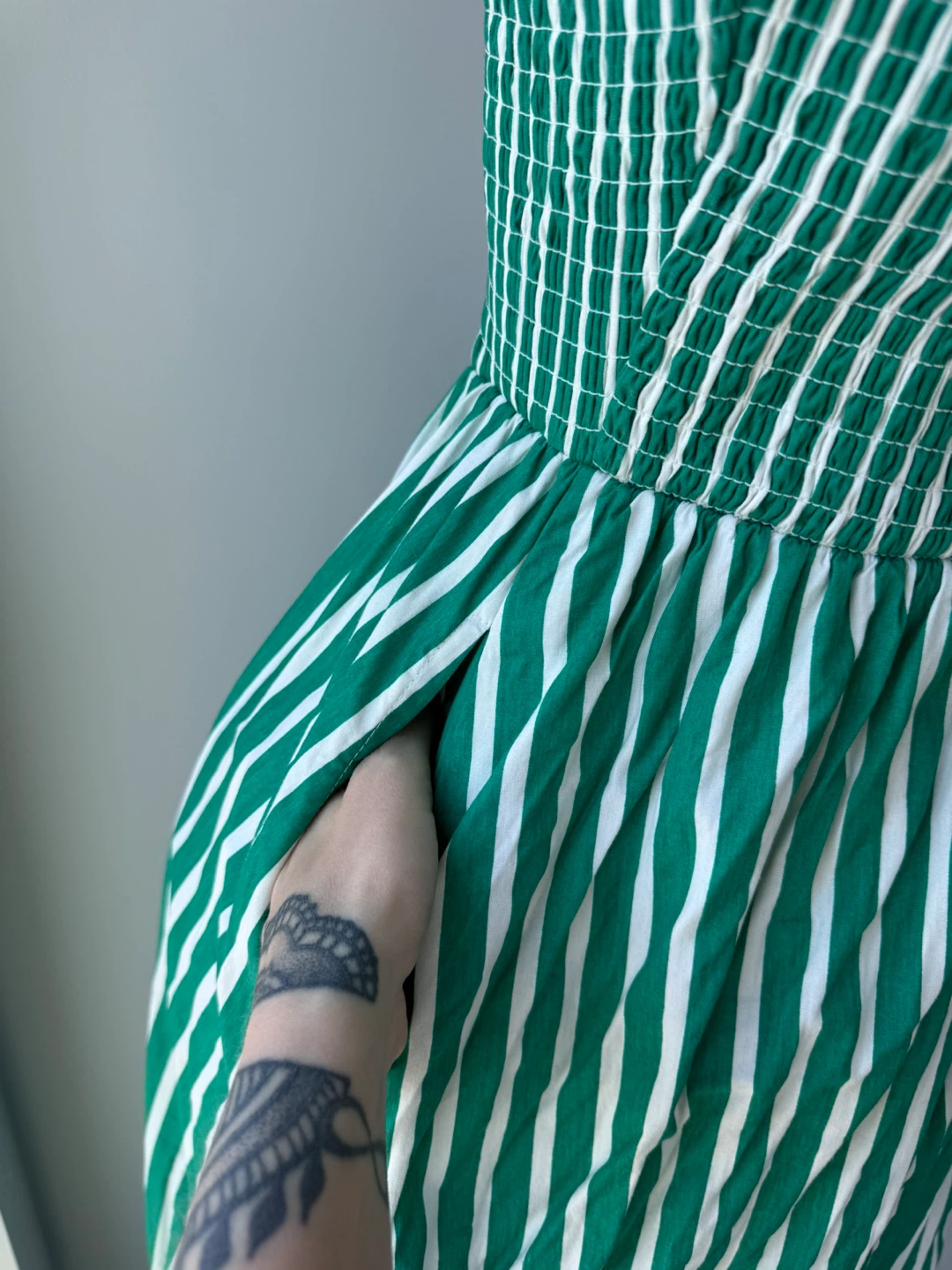 Japna Striped Smocked Sundress with Pockets size small - photo 4