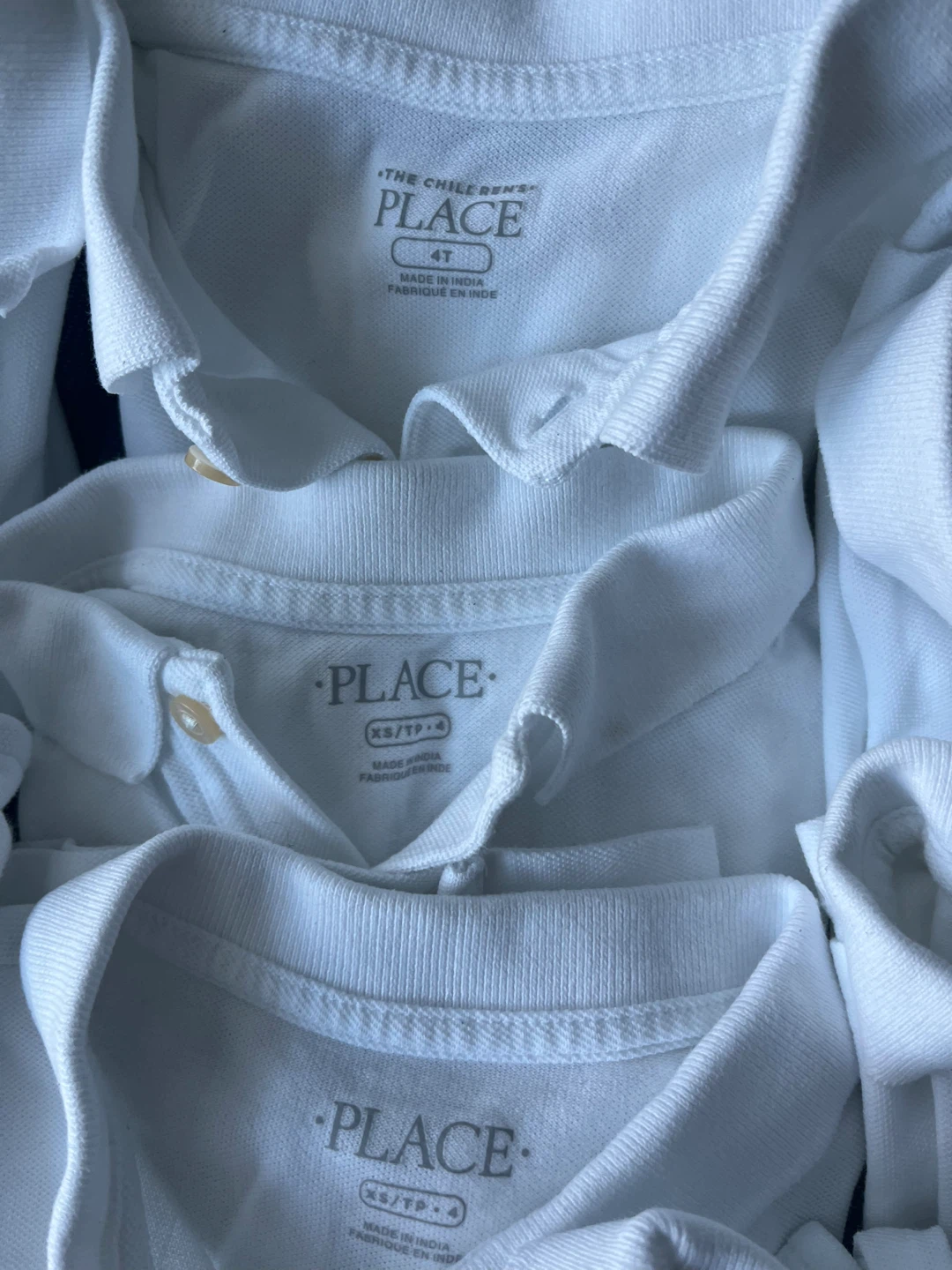 The Children's Place White Polo Shirts Bundle of 8