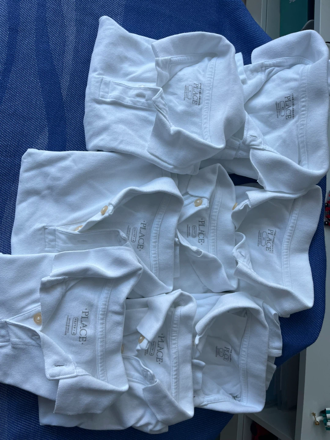 The Children's Place White Polo Shirts Bundle of 8 - photo 2