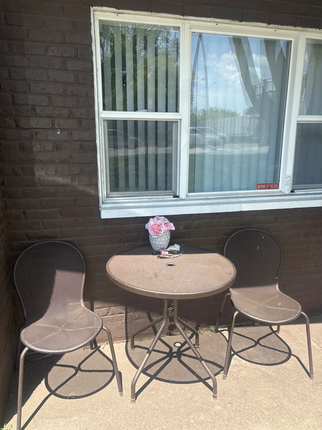 Outdoor Bistro Set - Metal Table and 4 Chairs