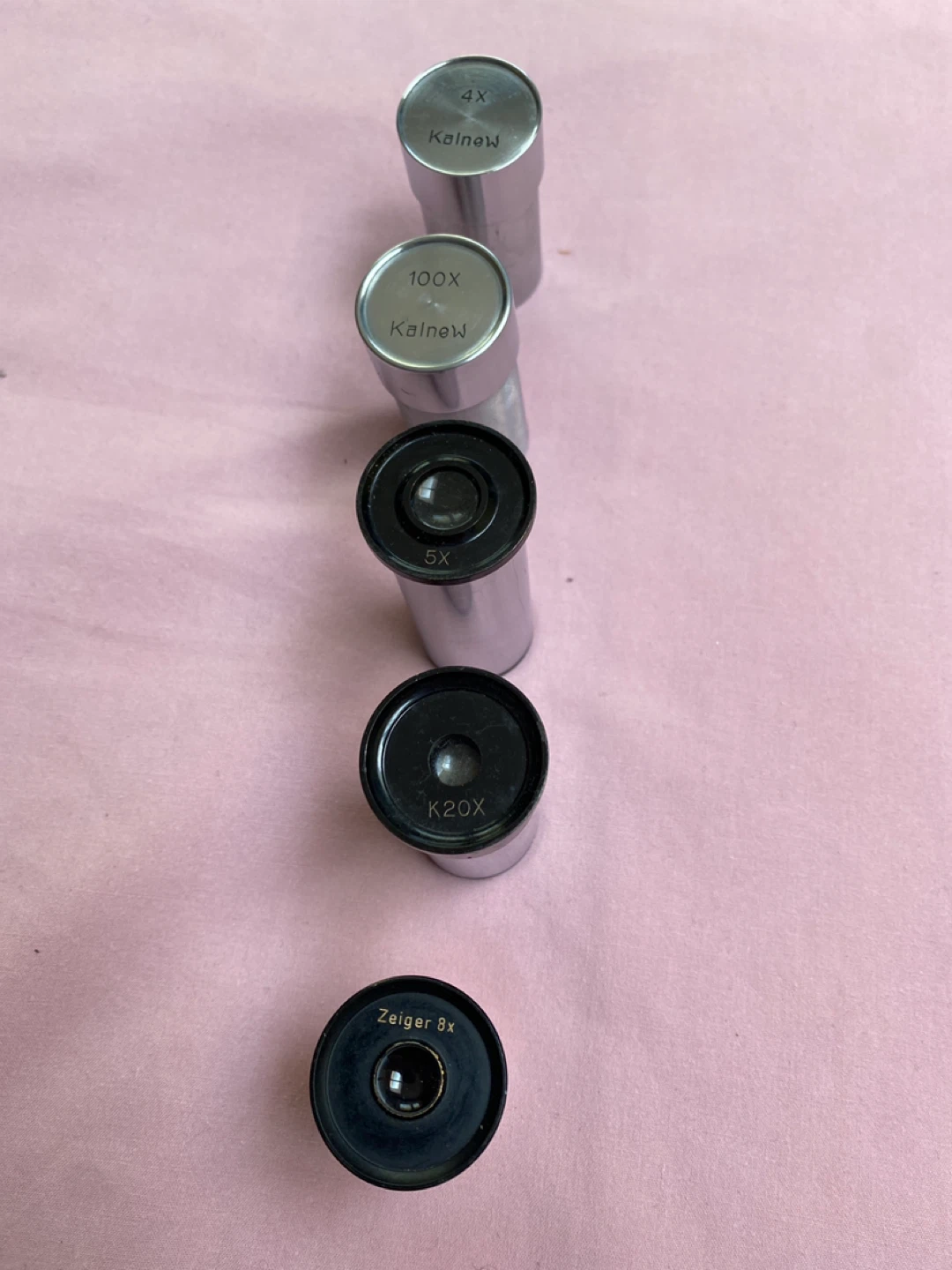 Kalnew Microscope Eyepieces 4x, 100x, 5x, 20x, 8x