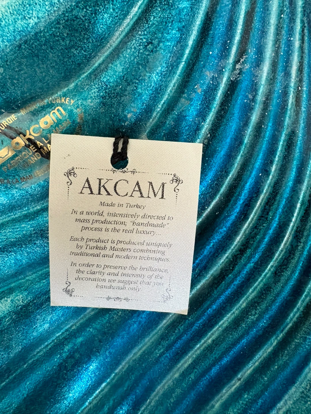 AKCAM Handmade Leaf Shaped Glass Dish - photo 2