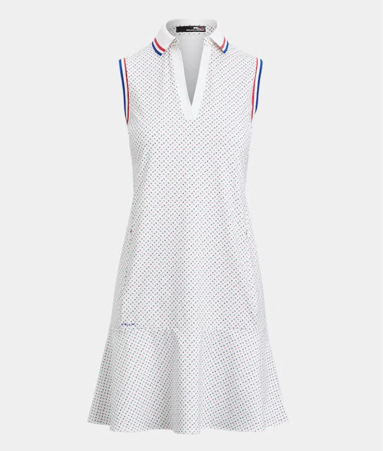 Ralph Lauren Women's Golf Polo Dress - White/Red/Blue, Size M