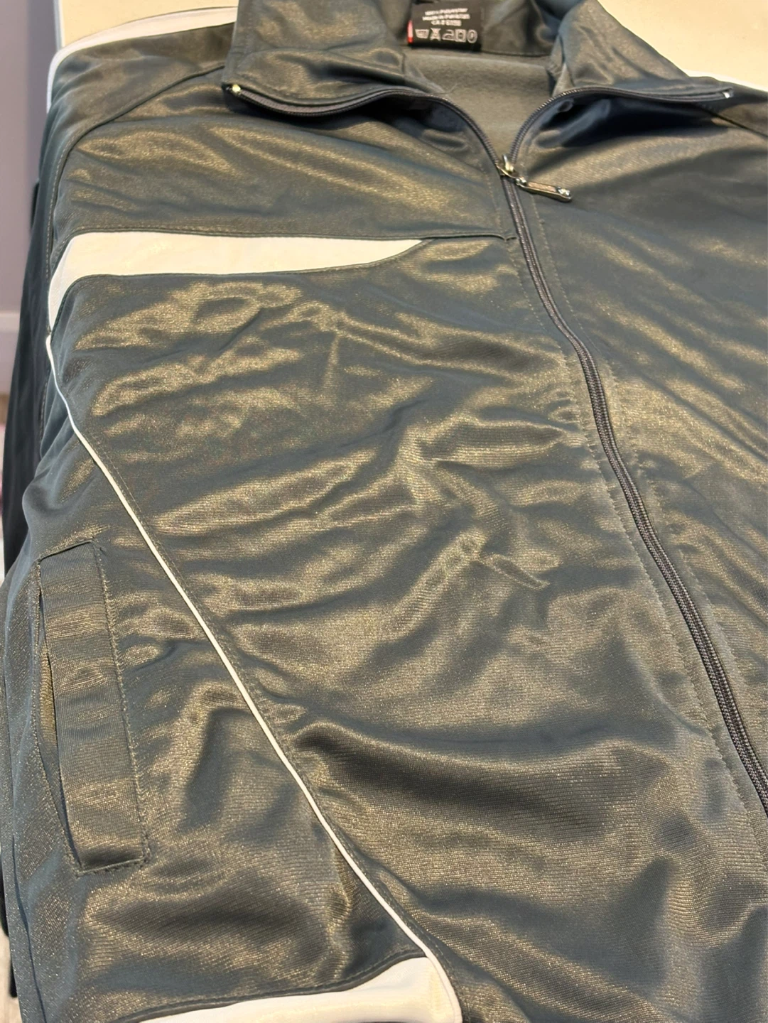 Prime Sports Men's Track Jacket - Grey, Medium - photo 4