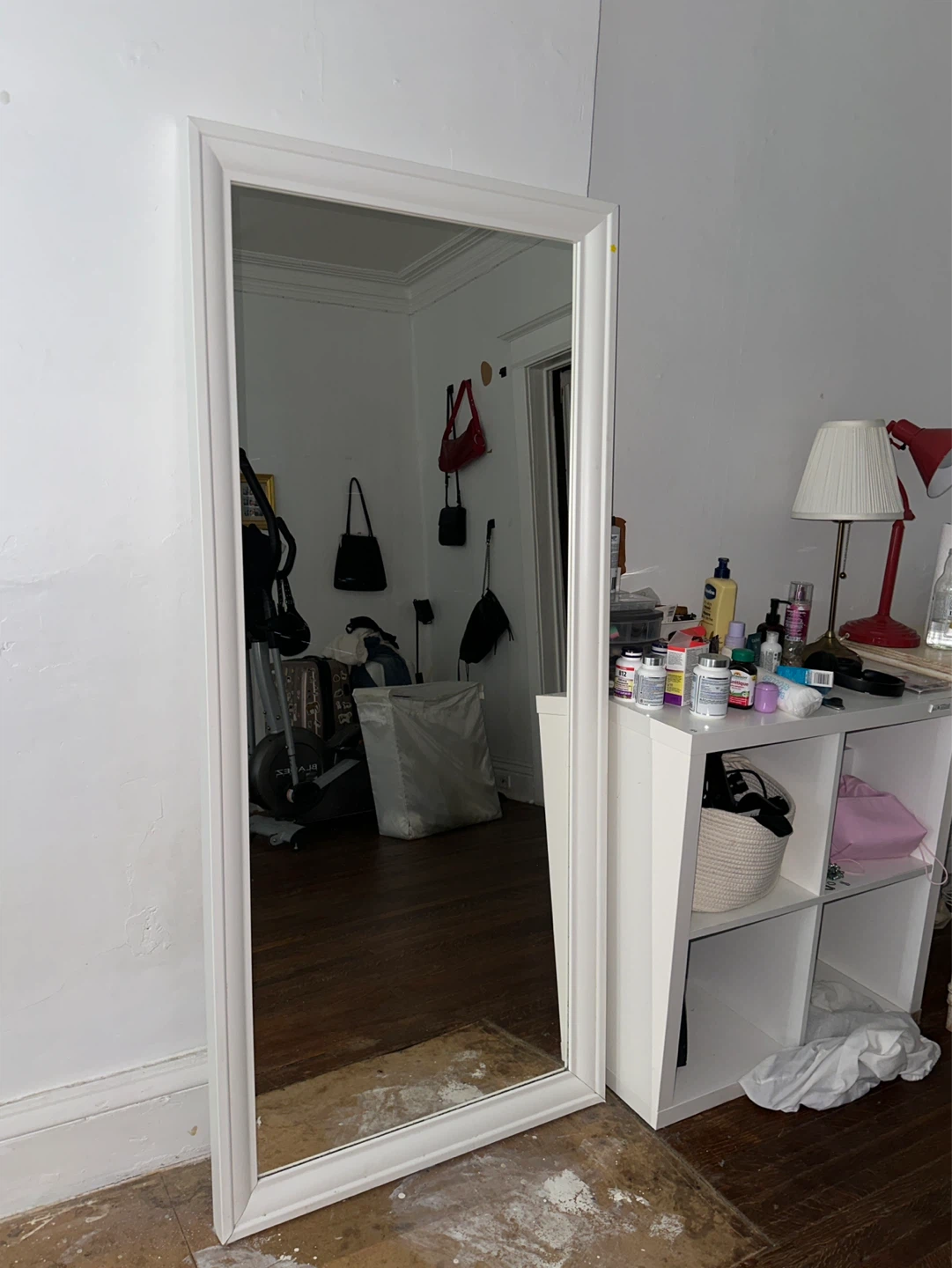 IKEA White Framed Full Length Mirror