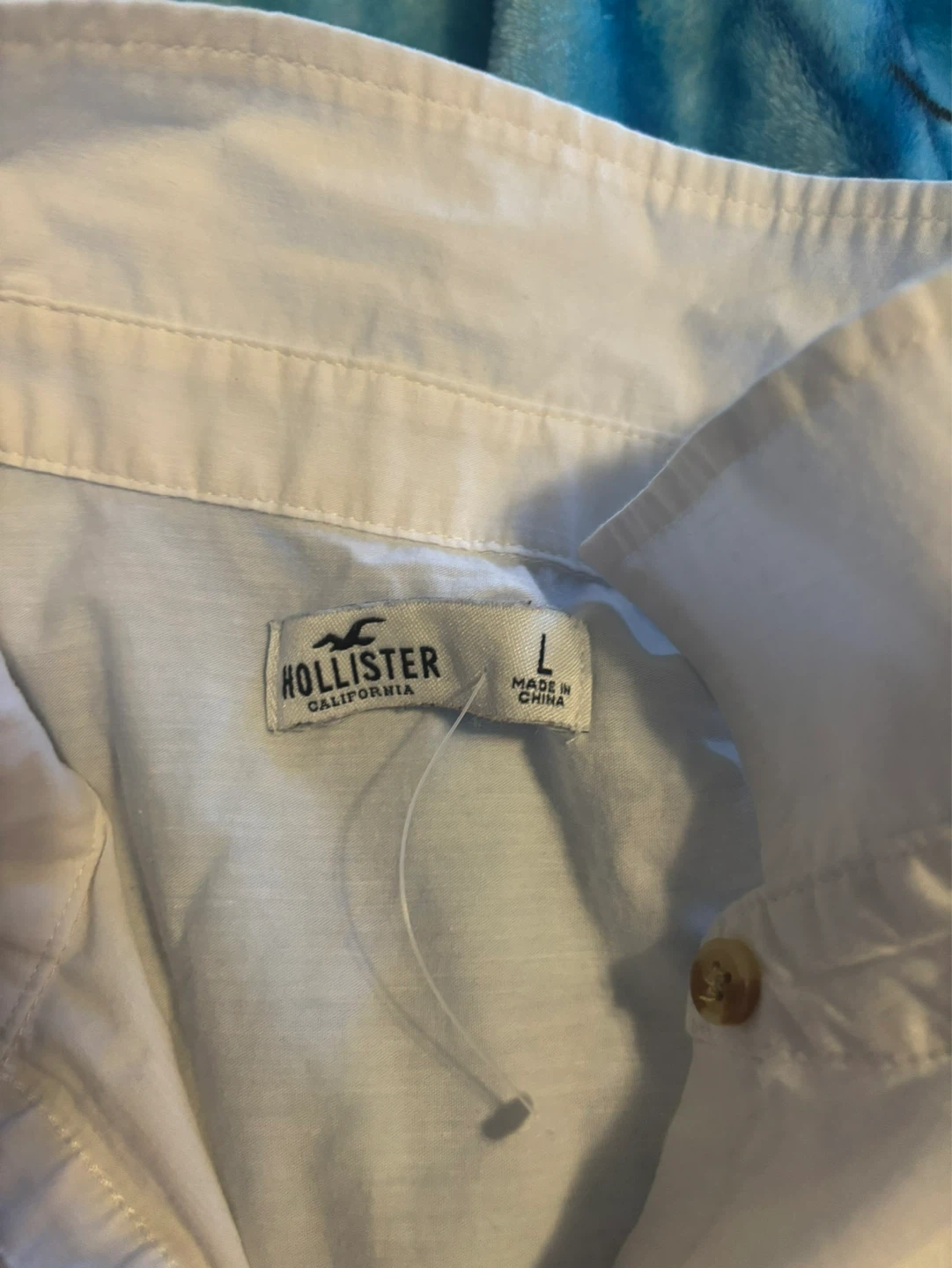 Hollister White Button-Up Shirt - Size L - photo 2