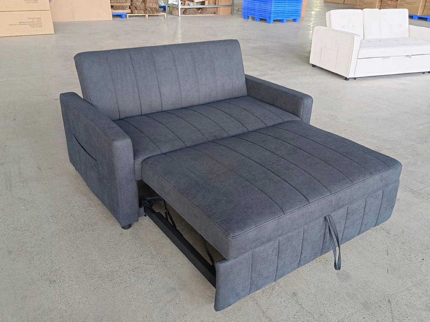 Grey Convertible loveseat bed - photo 3