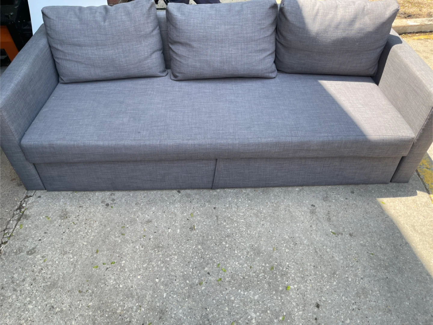 Grey Sofa Bed with Storage - photo 3