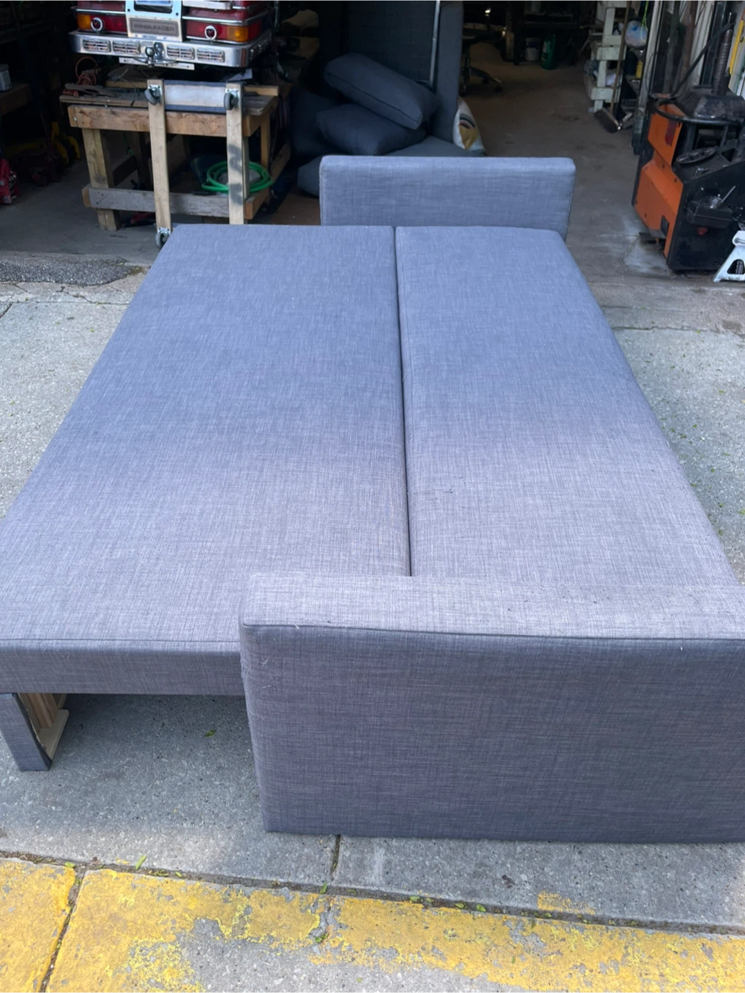 Grey Sofa Bed with Storage - photo 5
