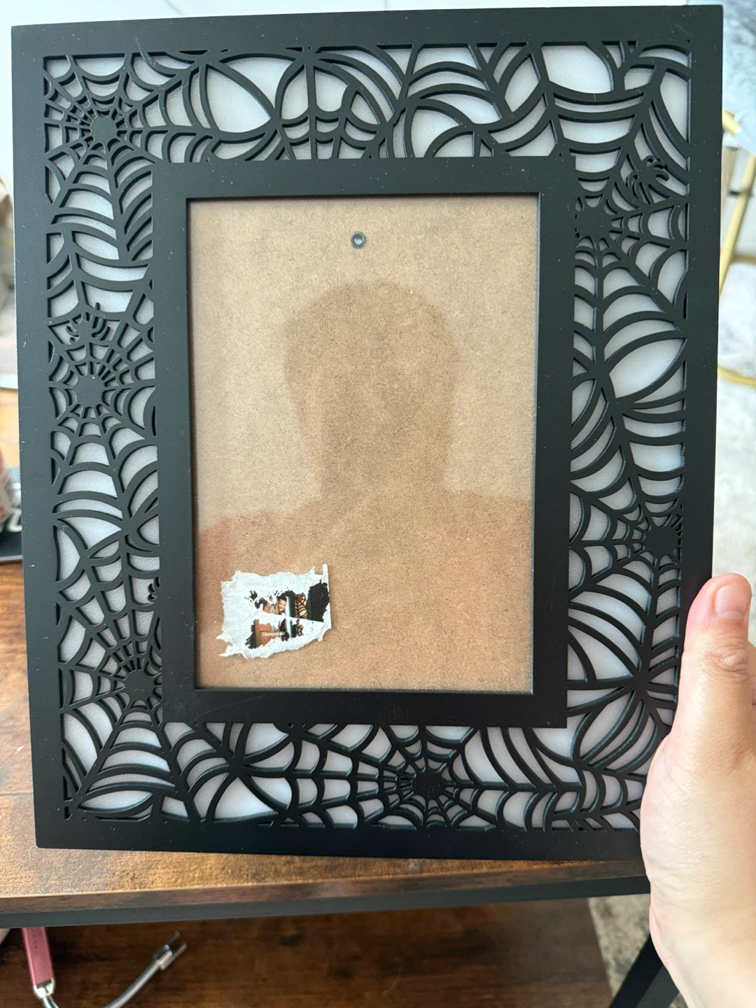 Black Spider Web Picture Frame