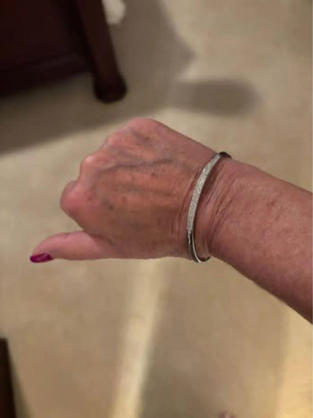 Kate spade SparklySilver Tone Cuff Bracelet