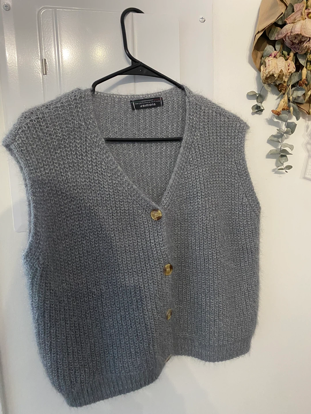 Grey/Silver Simons Knit Vest size S/M