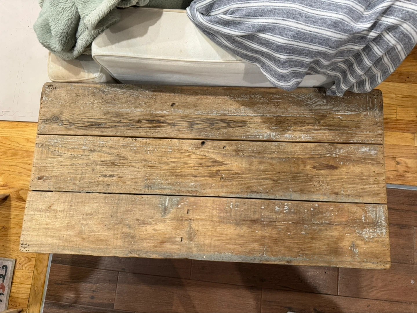 Rustic Wood Coffee Table with Shelf - photo 4