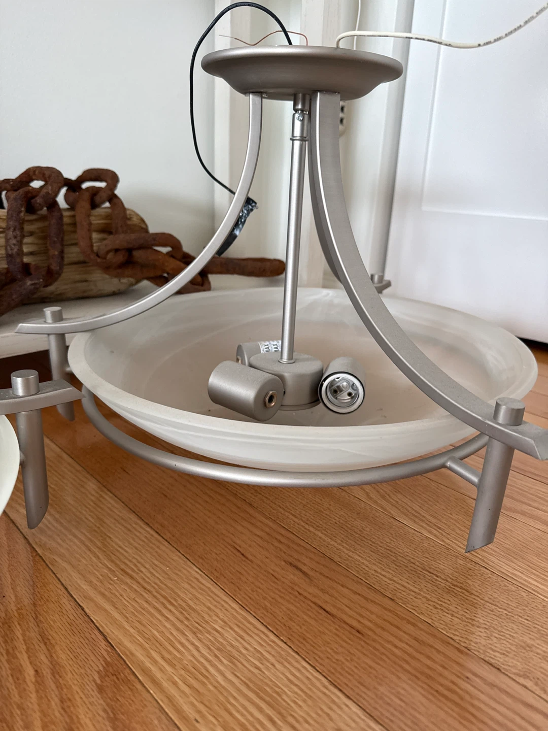 Satin Nickel 3-Light Chandelier - photo 2
