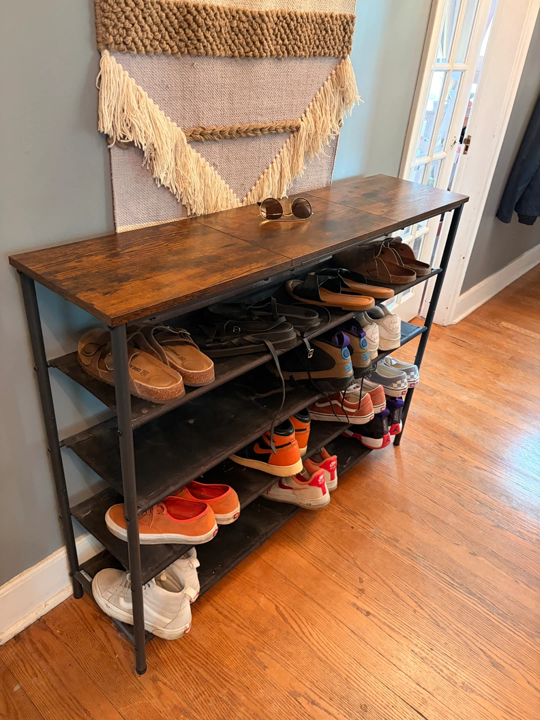 Industrial Style 5-Tier Shoe Rack