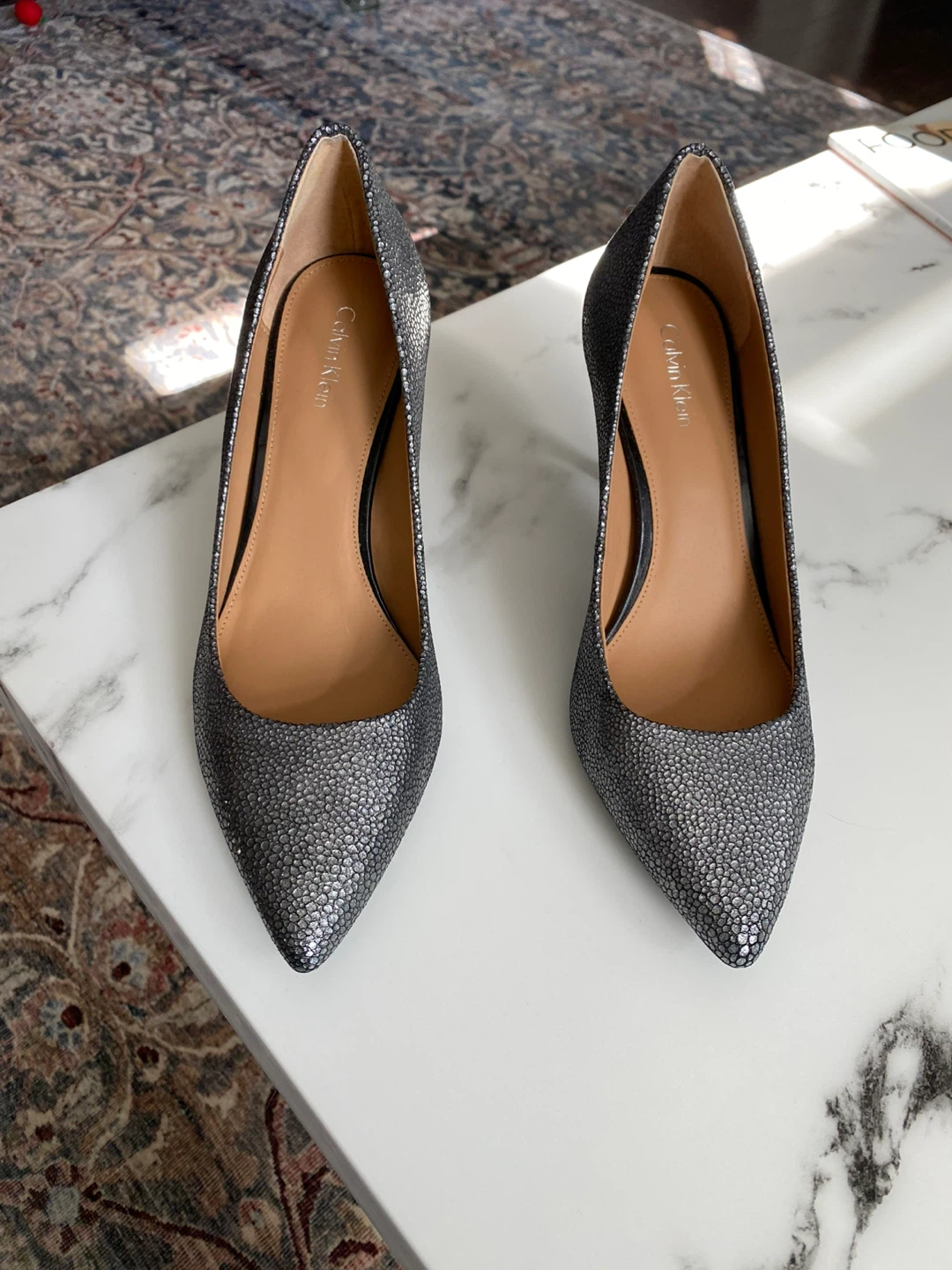 Calvin Klein Women's pewter Heels