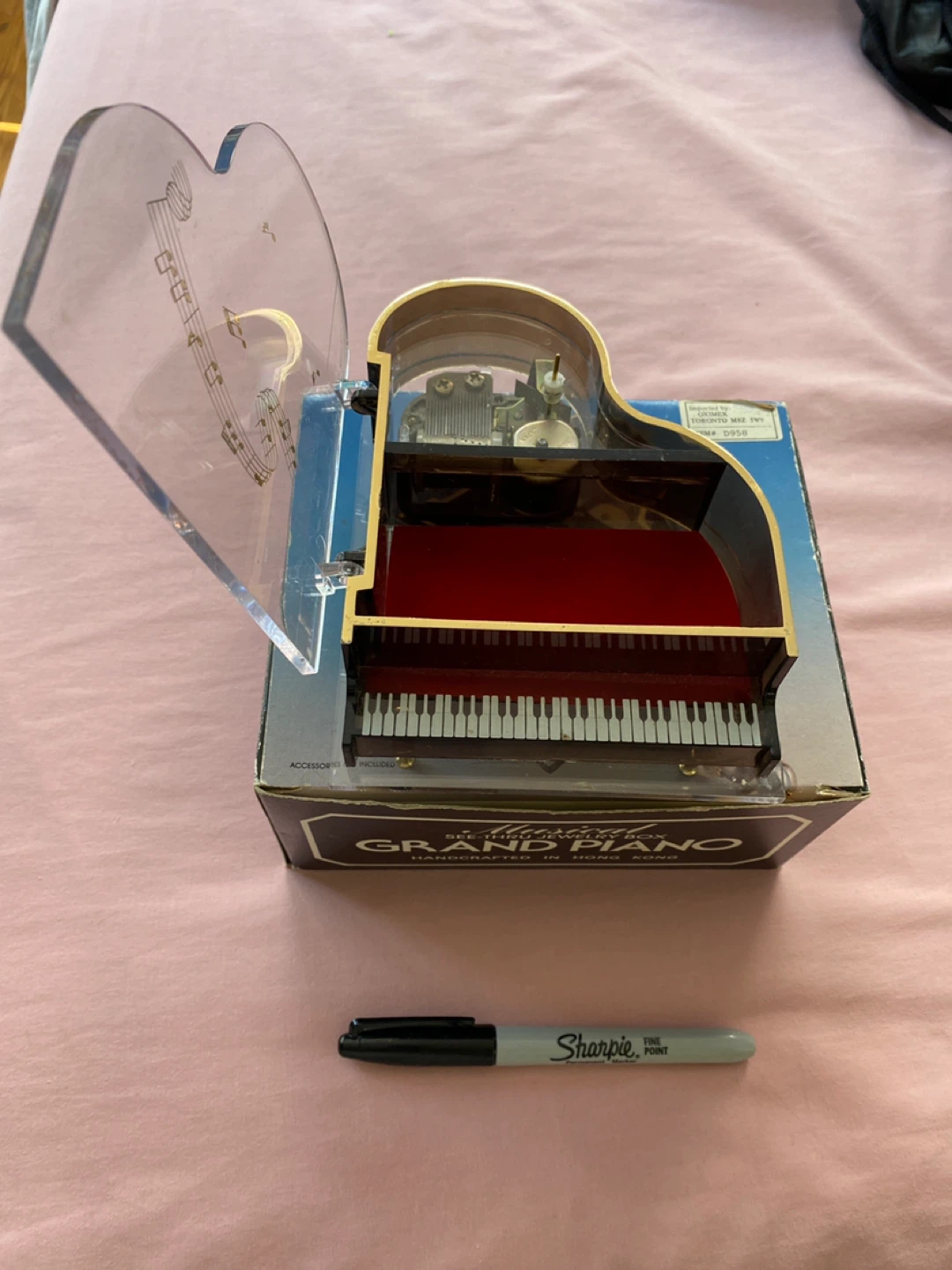 Musical Grand Piano See-Thru Jewelry Box - photo 2