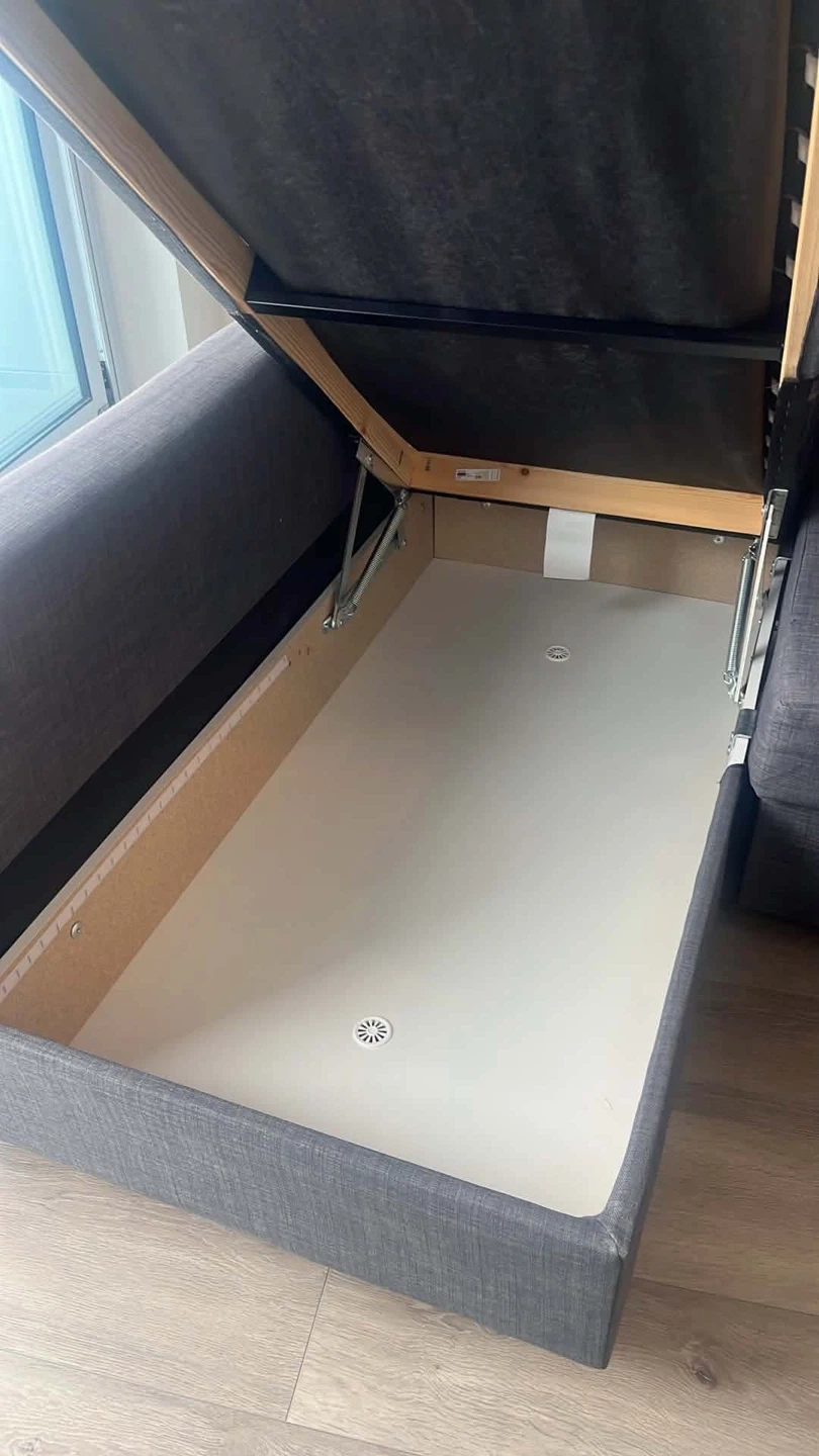 Grey Sectional Sofa Bed with Storage - photo 5