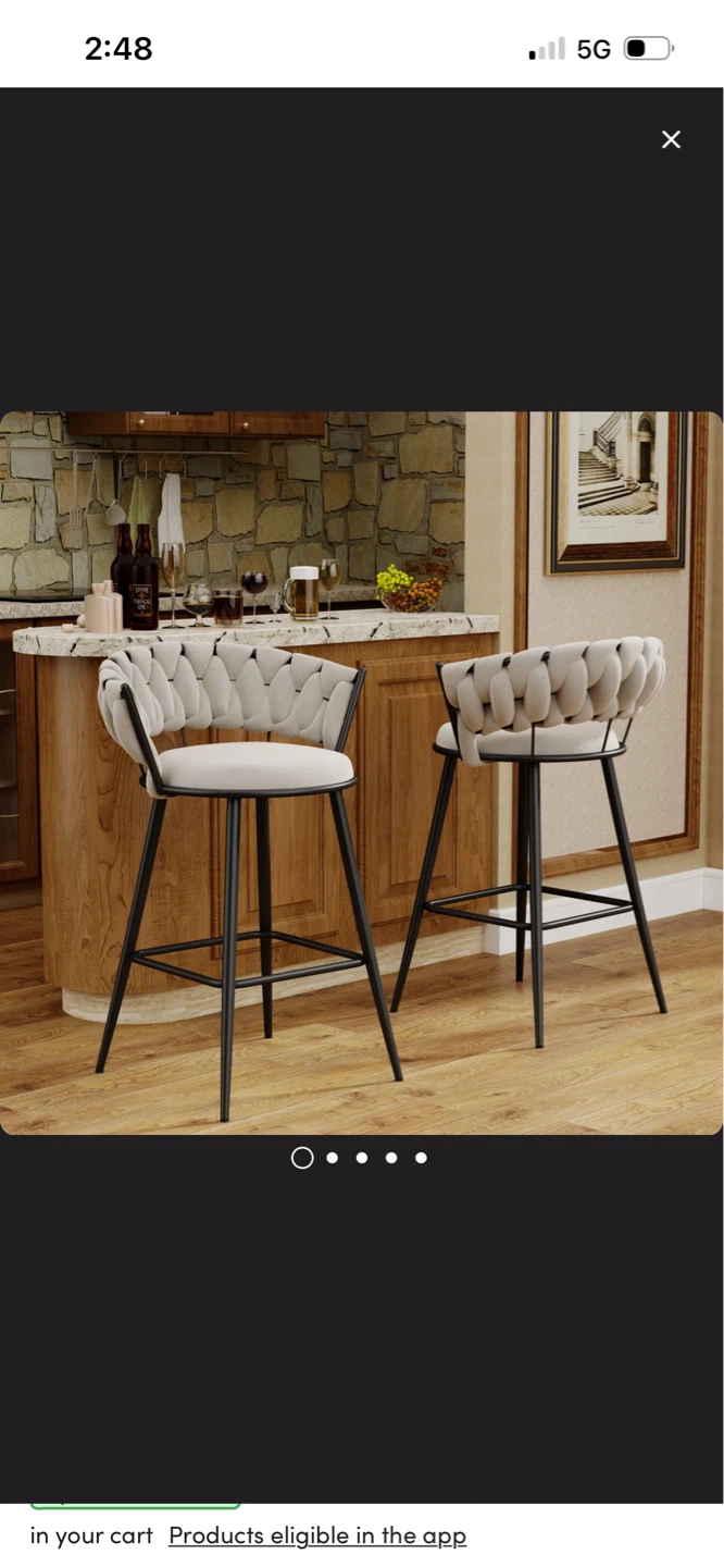 New Padded counter stool with metal frame (Set of 4) $50Each - photo 3