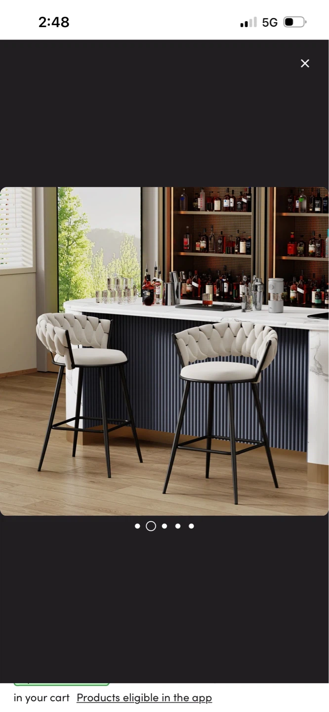 New Padded counter stool with metal frame (Set of 4) $50Each - photo 4
