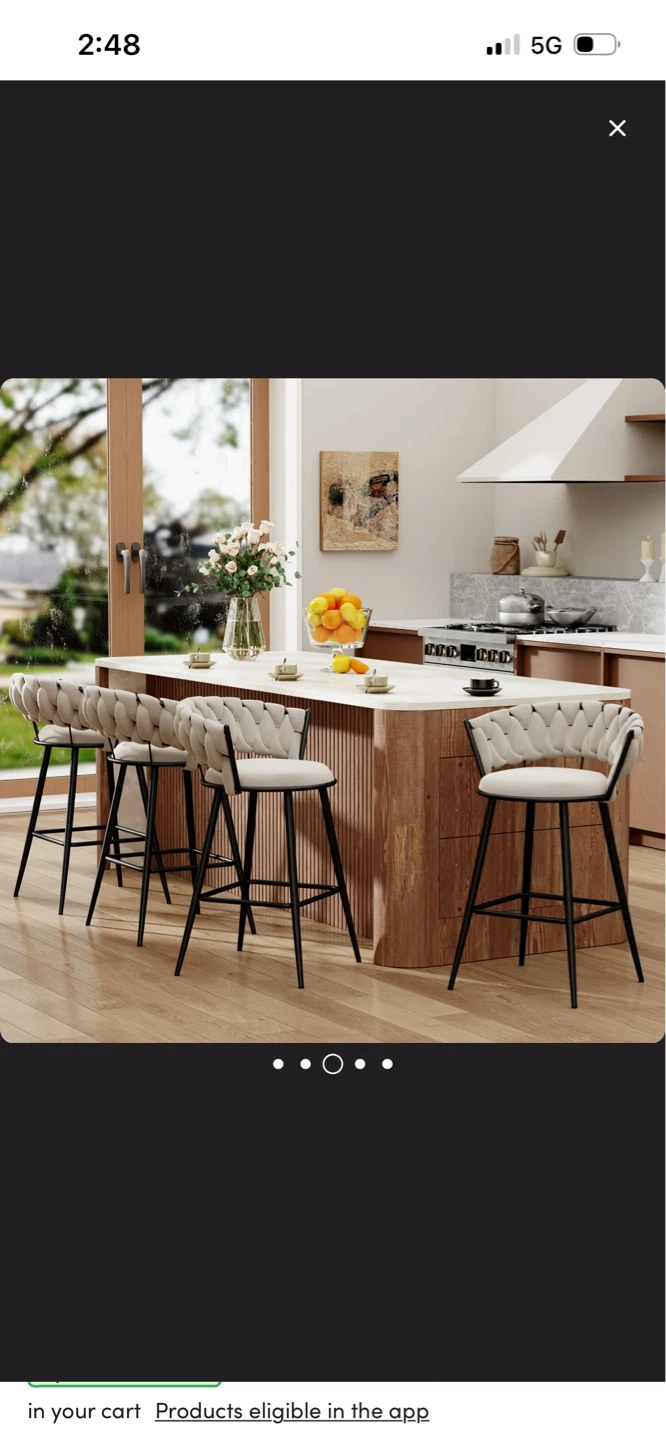 New Padded counter stool with metal frame (Set of 4) $50Each